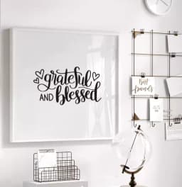 Quadro Decorativo Quadrado Grateful And Blessed