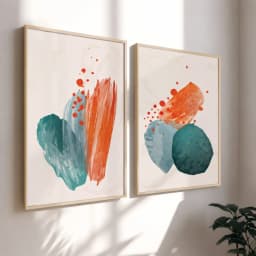 Kit Quadros Decorativos Aquarela