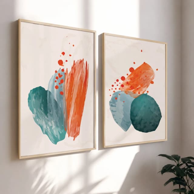Kit Quadros Decorativos Aquarela