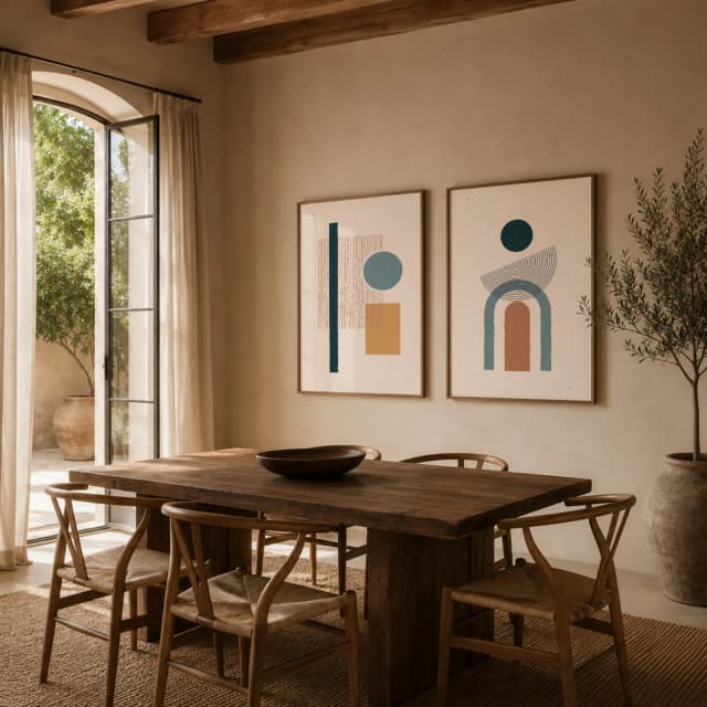 Kit Quadros Decorativos Geométrico