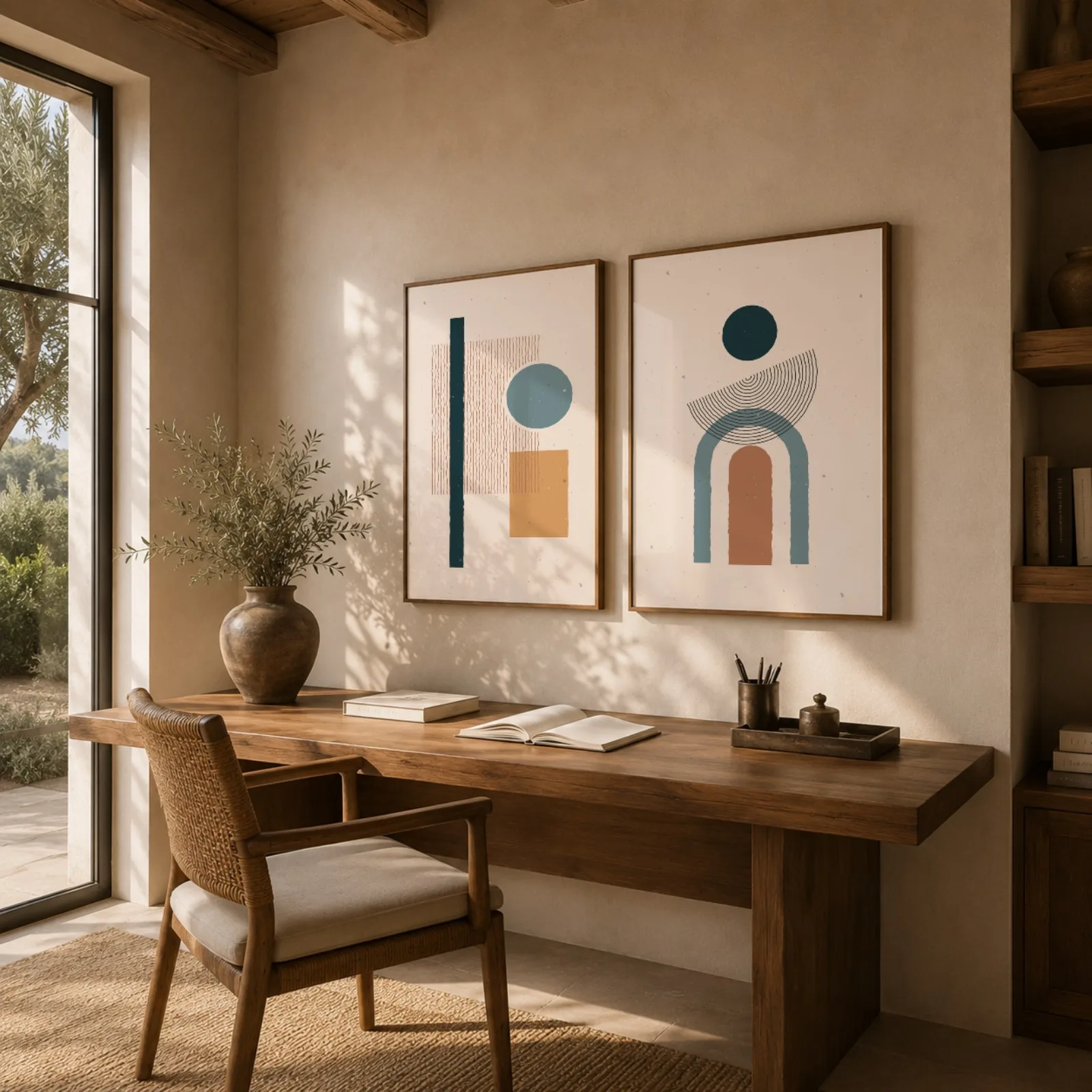 Kit Quadros Decorativos Geométrico