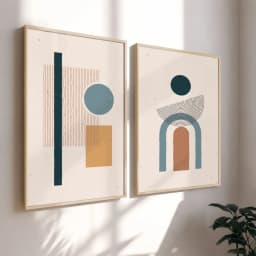 Kit Quadros Decorativos Geométrico