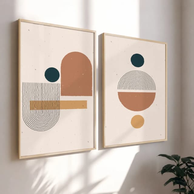 Kit Quadros Decorativos Geométrico