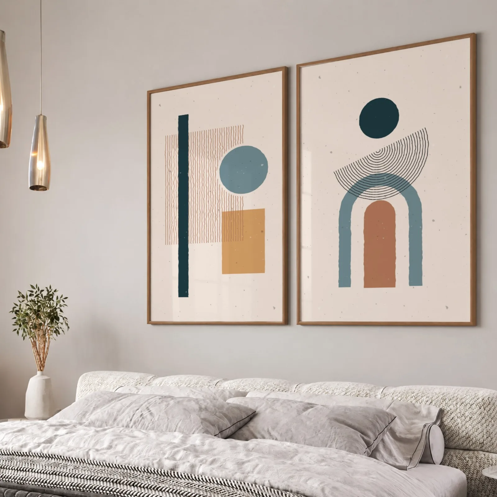 Kit Quadros Decorativos Geométrico