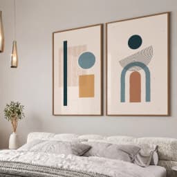 Kit Quadros Decorativos Geométrico