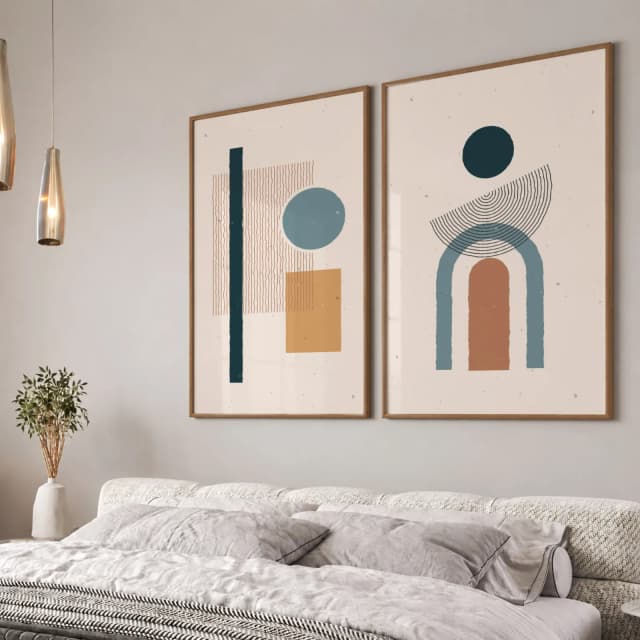 Kit Quadros Decorativos Geométrico
