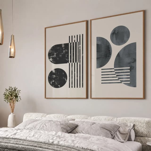 Kit Quadros Decorativos Geométrico