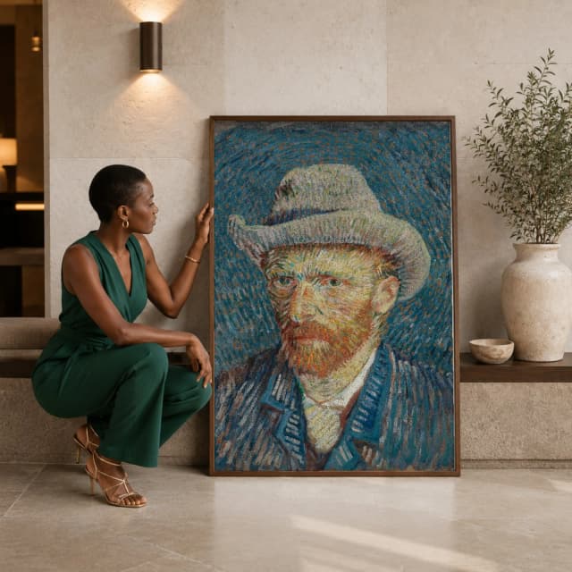 Autorretrato com Chapéu de Feltro Cinza - Vincent van Gogh