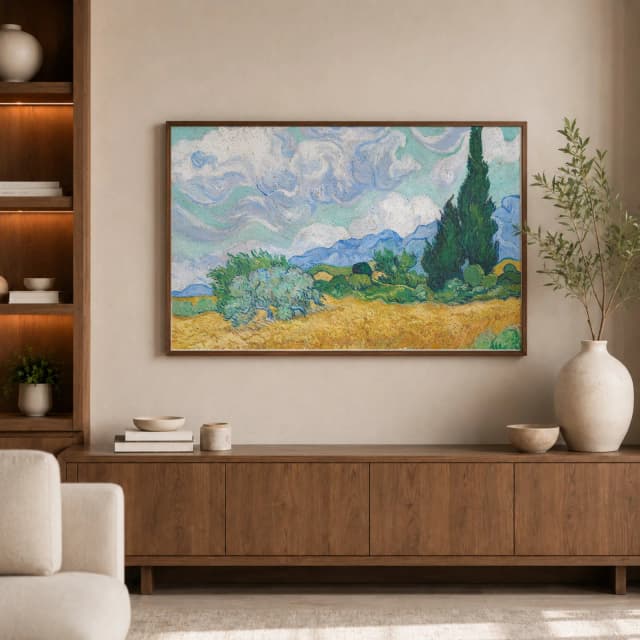Campo de Trigo com Ciprestes - Vincent van Gogh