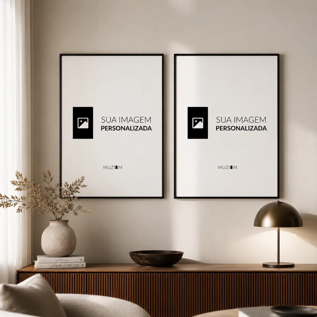 Kit Quadro Decorativo Duo Personalizado - Retangular