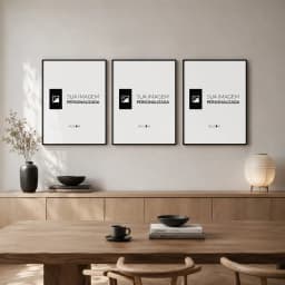 Kit Quadro Decorativo Trio Personalizado - Retangular
