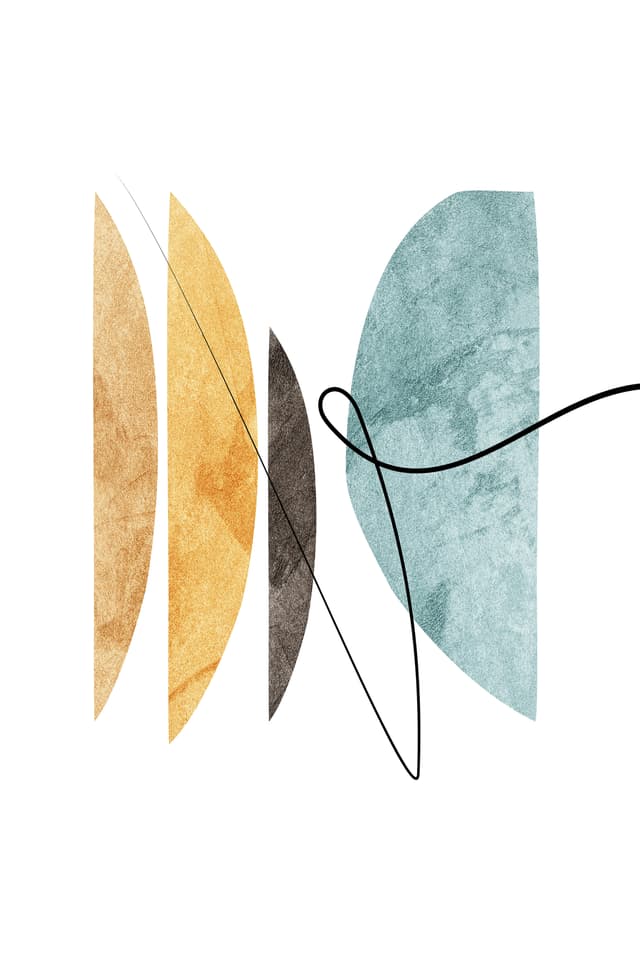 Quadro Decorativo Retangular Formas Organicas Em Linha 43